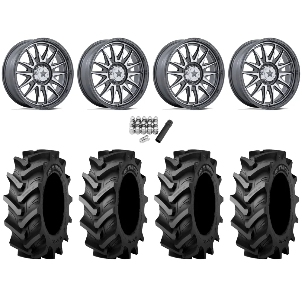 Tiron HS617 TT 40x11.2-20 Tires on MSA M55 Commander Platinum Machined Wheels, complete kit