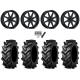 Tiron HS617 TT 42x9.5-24 Tires on MSA M54 Spark Gloss Black Wheels