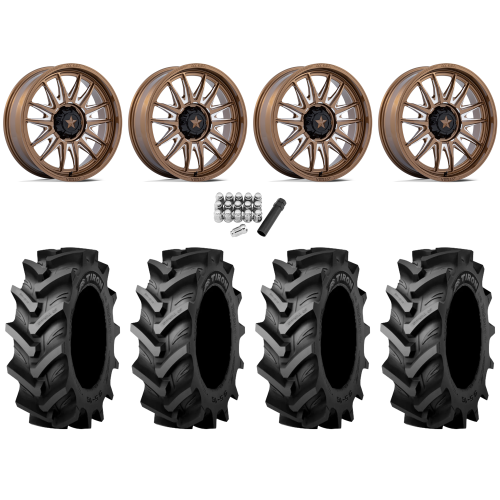 Tiron HS617 TT 42x9.5-24 Tires on MSA M55 Commander Gloss Bronze Milled Wheels