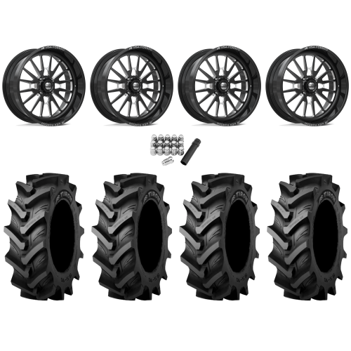 Tiron HS617 TT 46x12.4-24 Tires on MSA Breakout Gloss Black Milled (24x10) Forged Wheels