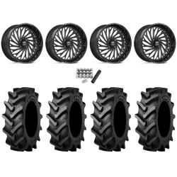 Tiron HS617 TT 46x12.4-24 Tires on MSA Coil Gloss Black Milled (24x10) Forged Wheels