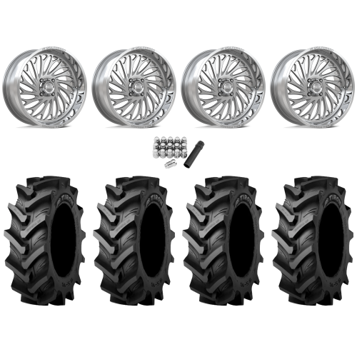 Tiron HS617 TT 44x11.2-24 Tires on MSA Coil Polished (24x10) Forged Wheels