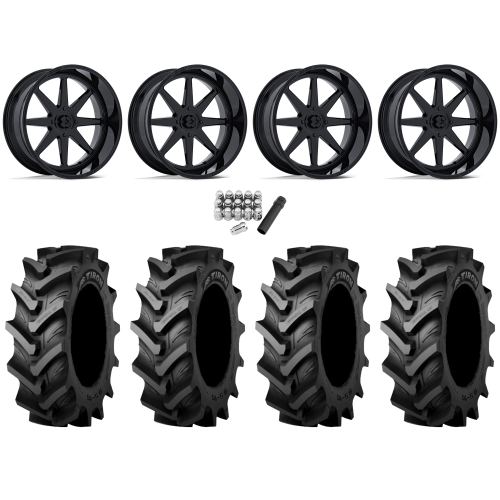 Tiron HS617 TT 46x12.4-24 Tires on MSA M54 Spark Gloss Black (24x10) Wheels
