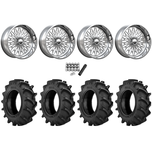 Tiron HS617 TT 46x12.4-24 Tires on MSA Burst Polished (24x10) Forged Wheels