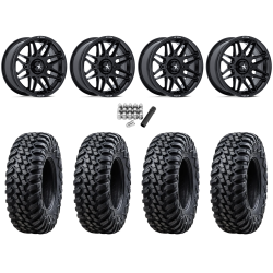 Tusk Terrabite 32x10-16 Radial Tires on MSA M52 Radar Gloss Black Wheels