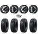 Tusk Terrabite 32x10-16 Radial Tires on MSA M52 Radar Gloss Black Wheels