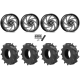 Wild Boar Razorback M/T 33x9.5-20 (6-Ply) Mud Tires on American Force K11 Seven Black Forged Wheels