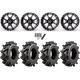 Wild Boar Razorback M/T 30x9.5-14 (6-Ply) Mud Tires on Frontline 556 Black Wheels