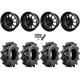 Wild Boar Razorback M/T 30x9.5-14 (6-Ply) Mud Tires on Frontline 762 Gloss Dark Tint Wheels