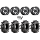 Wild Boar Razorback M/T 28x9.5-14 (6-Ply) Mud Tires on Fuel Anza Matte Gunmetal Wheels