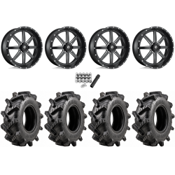 Wild Boar Razorback M/T 33x9.5-20 (6-Ply) Mud Tires on Fuel Maverick Matte Black Milled Wheels