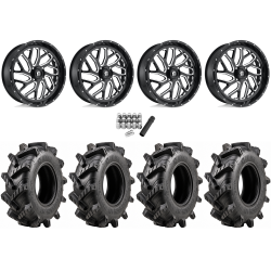 Wild Boar Razorback M/T 33x9.5-20 (6-Ply) Mud Tires on Fuel Triton Gloss Black Milled Wheels