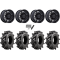 Wild Boar Razorback M/T 28x9.5-14 (6-Ply) Mud Tires on MSA M50 Clubber Gloss Black Wheels