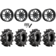 Wild Boar Razorback M/T 33x9.5-20 (6-Ply) Mud Tires on MSA M43 Fang Titanium Tint Wheels