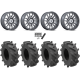 Wild Boar Razorback M/T 33x9.5-20 (6-Ply) Mud Tires on MSA M55 Commander Platinum Machined Wheels
