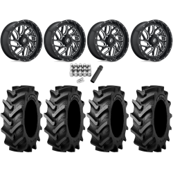 Tiron HS617 TT 31x8-16 Tires on Fuel Triton Gloss Black Milled Wheels