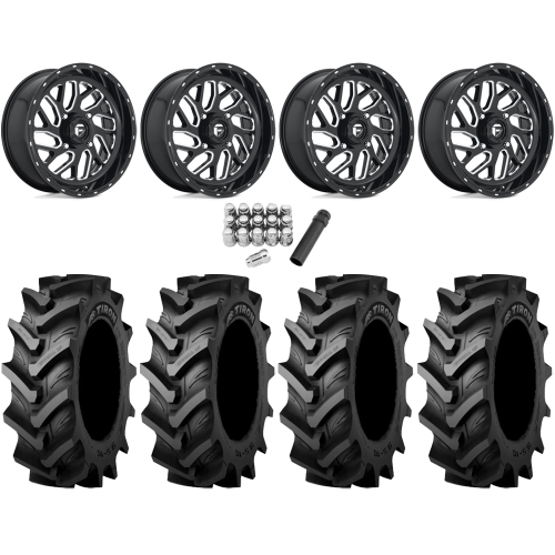 Tiron HS617 TT 33x9.5-16 Tires on Fuel Triton Gloss Black Milled Wheels