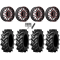 Tiron HS617 TT 46x12.4-24 Tires on Fuel Arc Gloss Black Milled Red Wheels