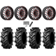 Tiron HS617 TT 37x9.5-20 Tires on Fuel Arc Gloss Black Milled Red Wheels