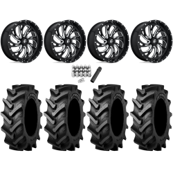 Tiron HS617 TT 37x9.5-20 Tires on Fuel Kompressor Gloss Black Milled Wheels