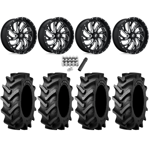 Tiron HS617 TT 37x9.5-20 Tires on Fuel Kompressor Gloss Black Milled Wheels