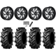 Tiron HS617 TT 37x9.5-20 Tires on Fuel Kompressor Gloss Black Milled Wheels
