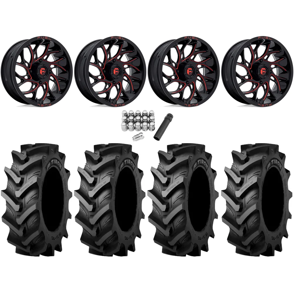 Tiron HS617 TT 37x9.5-20 Tires on Fuel Runner Candy Red Wheels, complete kit