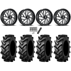 Tiron HS617 TT 44x11.2-24 Tires on Fuel Triton Gloss Black Milled Wheels