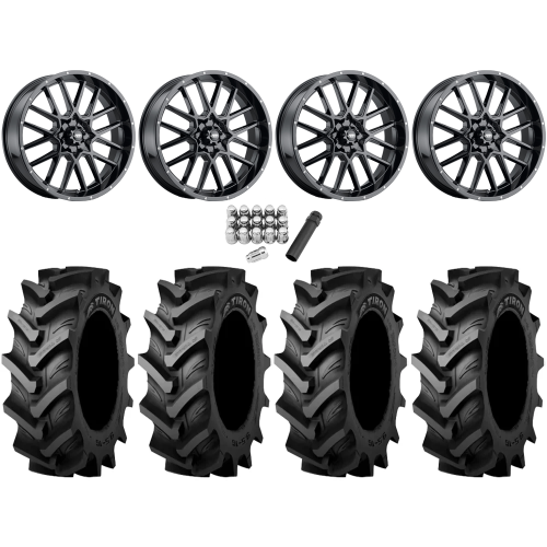 Tiron HS617 TT 37x9.5-20 Tires on ITP Hurricane Gloss Black Wheels