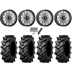 Tiron HS617 TT 44x11.2-24 Tires on ITP Momentum Gloss Black Milled Wheels
