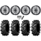 Tiron HS617 TT 44x11.2-24 Tires on ITP Momentum Gloss Black Milled Wheels