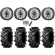 Tiron HS617 TT 42x9.5-24 Tires on ITP Momentum Gloss Black Milled Wheels