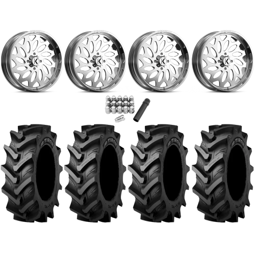 Tiron HS617 TT 42x9.5-24 Tires on KG1 Forged KU007 Lotus Polished Wheels
