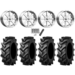 Tiron HS617 TT 44x11.2-24 Tires on MSA M34 Flash Chrome Wheels