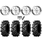 Tiron HS617 TT 44x11.2-24 Tires on MSA M34 Flash Chrome Wheels