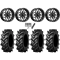 Tiron HS617 TT 40x11.2-20 Tires on MSA M35 Bandit Gloss Black Milled Wheels