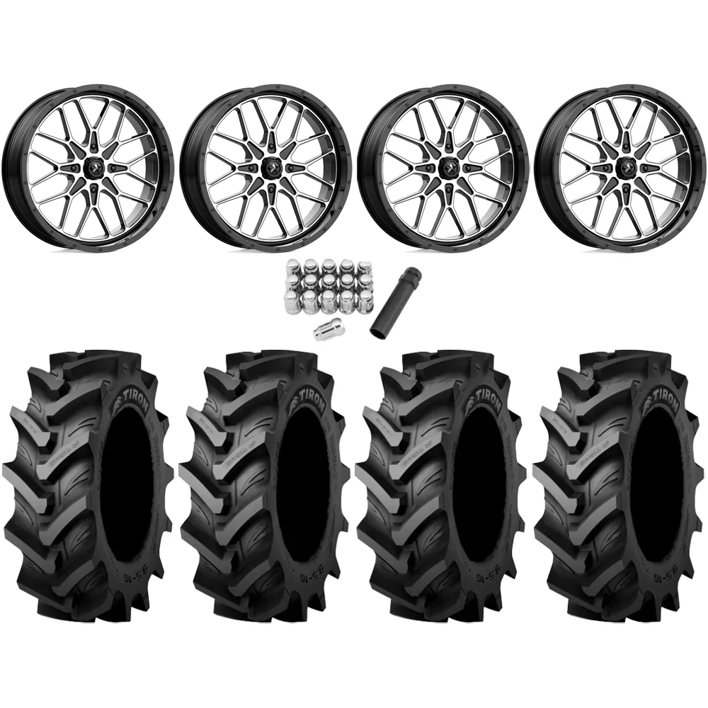Tiron HS617 TT 40x11.2-20 Tires on MSA M45 Portal Machined Wheels, complete kit