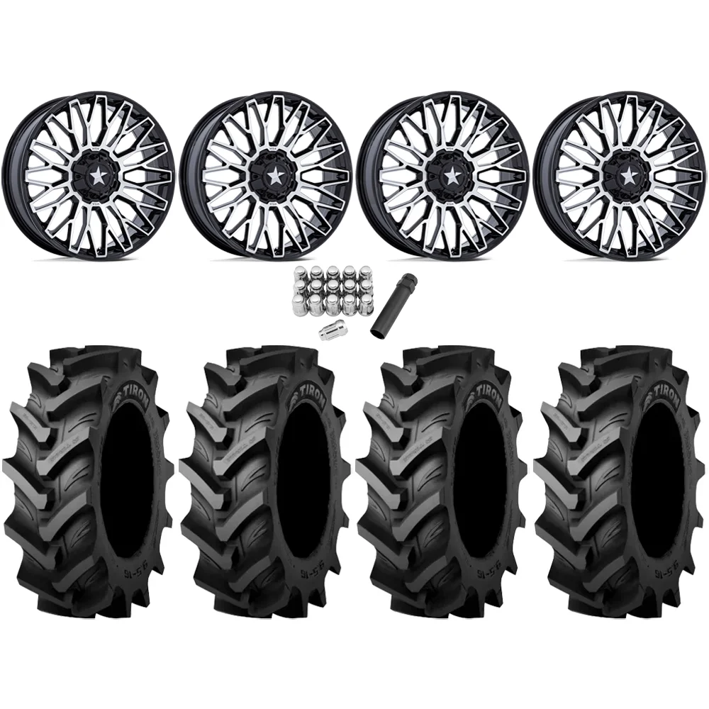 Tiron HS617 TT 40x11.2-20 Tires on MSA M50 Clubber Machined Wheels, complete kit