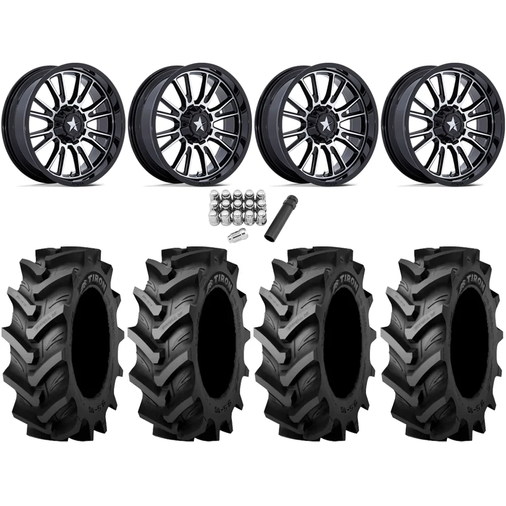 Tiron HS617 TT 44x11.2-24 Tires on MSA M51 Thunderlips Machined Wheels, complete kit