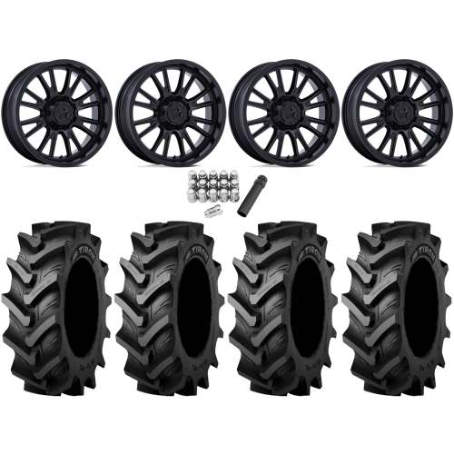 Tiron HS617 TT 46x12.4-24 Tires on MSA M51 Thunderlips Matte Black Wheels