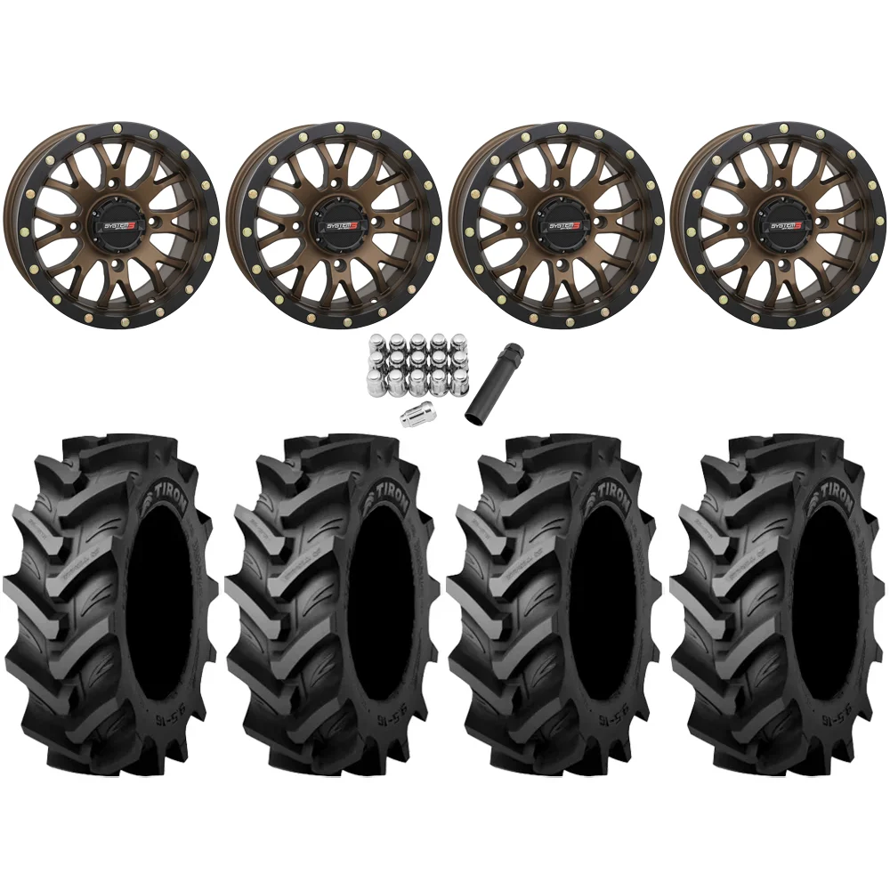 Tiron HS617 TT 40x11.2-20 Tires on ST-3 Bronze Wheels, complete kit