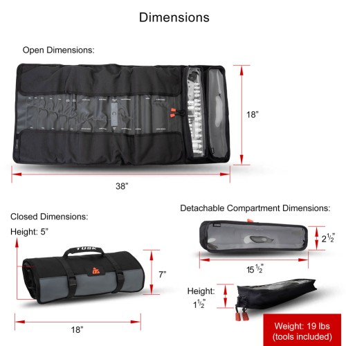 Tusk 66 pc. UTV Tool Kit (without Belt Removal Tools)