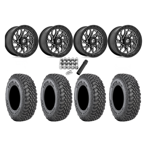 Toyo Open Country SxS M/T 33x9.5-R15 Tires on Fuel Runner Gloss Black Milled Wheels