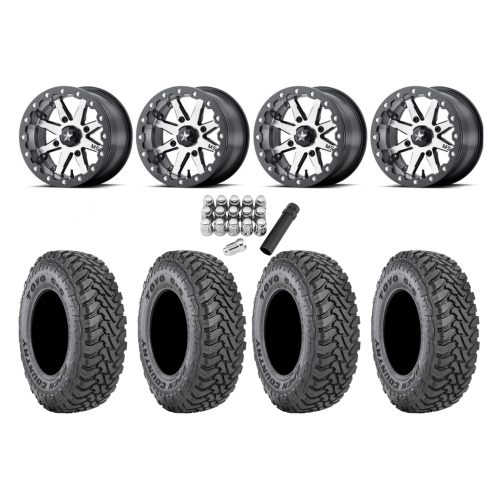 Toyo Open Country SxS M/T 33x9.5-R15 Tires on MSA M21 Lok Gunmetal Beadlock Wheels
