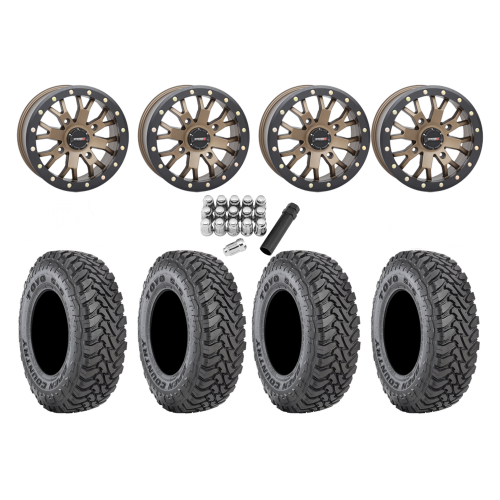 Toyo Open Country SxS M/T 32x9.5-R15 Tires on SB-4 Bronze Beadlock Wheels