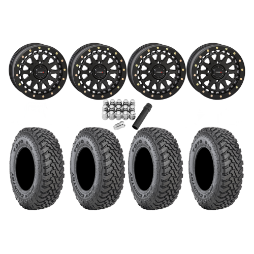 Toyo Open Country SxS M/T 32x9.5-R15 Tires on SB-6 Matte Black Beadlock Wheels Toyo Open Country SxS M/T 32x9.5-R15 Tires on SB-6 Matte Black Beadlock Wheels