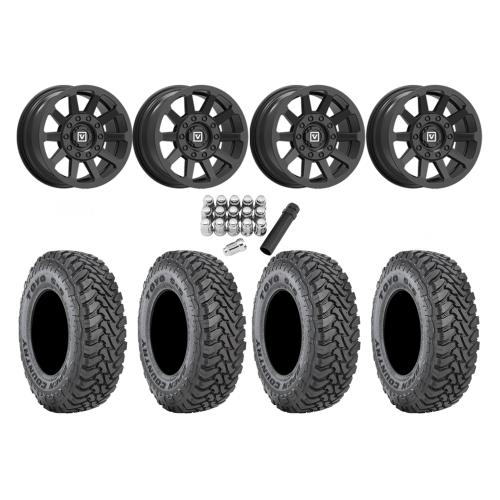 Toyo Open Country SxS M/T 32x9.5-R15 Tires on V02 Satin Black Wheels