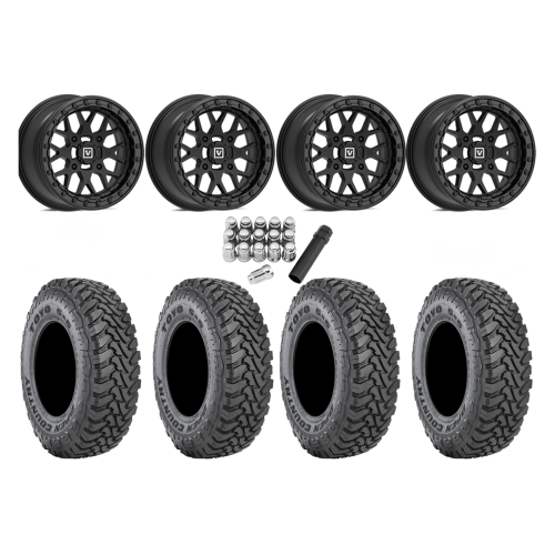 Toyo Open Country SxS M/T 32x9.5-R15 Tires on V07 Satin Black Beadlock Wheels
