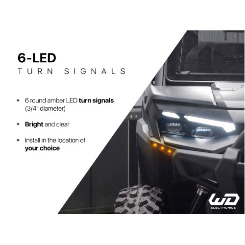 WD Electronics Can-Am Defender HD11 (2026+) Signal Pro 6-LED Turn Signal Kit WD Electronics Can-Am Defender HD11 (2026+) Signal Pro 6-LED Turn Signal Kit