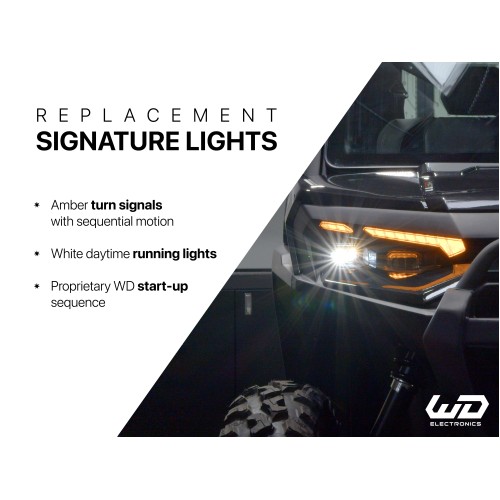 WD Electronics Can-Am Defender HD11 (2026+) Signal Pro Replacement Signature Lights Turn Signal Kit WD Electronics Can-Am Defender HD11 (2026+) Signal Pro Replacement Signature Lights Turn Signal Kit